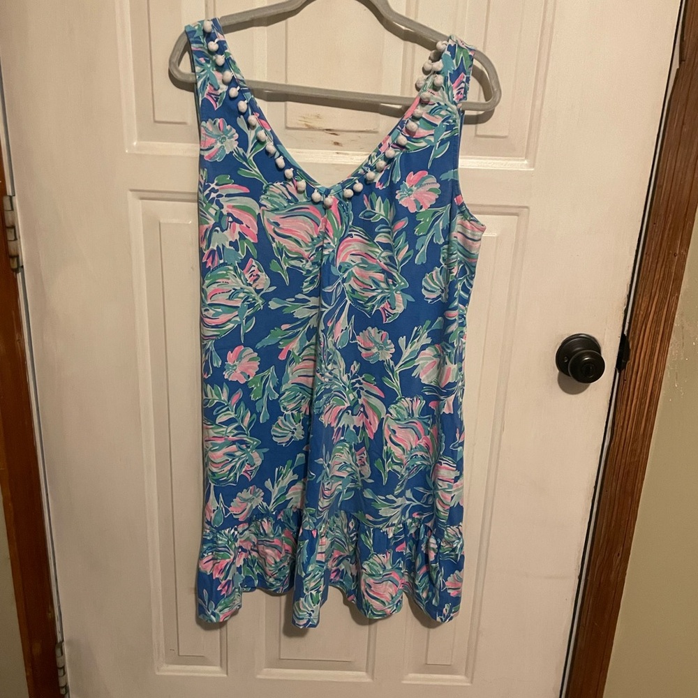 Lilly Pulitzer Blue and Pink Floral Dress